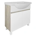 Комплект Тумба Loranto Глория 70 Н 700х480х760 напольная с раковиной Teo 70, Дуб Кантри (CS00083815) CS00083815
