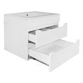 Комплект Тумба Loranto Аврора 60 610х470х515 подвесная, с раковиной Leone 60, белый (CS00089909) CS00089909