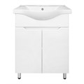 Комплект Тумба Палермо 50Н 510х440х840 напольная, с раковиной Basic 50, белый (CS00092518) CS00092518