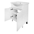 Комплект Тумба Палермо 50Н 510х440х840 напольная, с раковиной Basic 50, белый (CS00092518) CS00092518