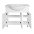 Комплект Тумба Loranto Ирис 80Н напольная, с раковиной Teo 80, белый (CS00093567) CS00093567