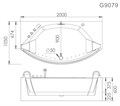 Акриловая ванна Gemy G9079 G9079