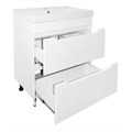Комплект тумба Loranto Палермо 70/2Н 710х465х880 напольная, с раковиной Tempo 70, белый (CS00094406) CS00094406