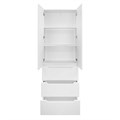 Пенал Loranto Палермо 70/3 700х300х1900 напольный, белый (CS00094943) CS00094943