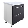 Комплект Тумба Loranto HARMONIA 70/2Н ГРАФИТ (700х870х450) напольная с раковиной АСТОРИЯ 70 (CS00096997) CS00096997