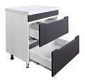 Комплект Тумба Loranto HARMONIA 70/2Н ГРАФИТ (700х870х450) напольная с раковиной АСТОРИЯ 70 (CS00096997) CS00096997