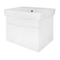 Комплект Тумба Loranto Mari NEW 600х420х490 подвесная, с раковиной Сканди 60, белый (CS00105327) CS00105327