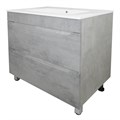 Комплект Тумба Loranto Florena 70 710х470х810 напольная, с раковиной Azario Leon, светлый бетон (CS00086991) CS00086991