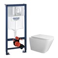 Сет: Инсталляция Grohe Rapid SL 3 в 1 + Унитаз подвесной Azario Teramo, безободковый, слив "Скрытое Торнадо", сиденье микролифт (38772001+AZ-0052-UQ3) 38772001+AZ-0052-UQ3