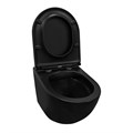 Унитаз подвесной Azario Grado 490х370х360 безободковый с сиденьем микролифт, черный матовый (AZ-0046-MB) AZ-0046N-MB