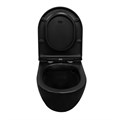 Унитаз подвесной Azario Grado 490х370х360 безободковый с сиденьем микролифт, черный матовый (AZ-0046-MB) AZ-0046N-MB