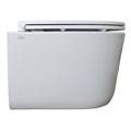Унитаз подвесной Creo Ceramique LYon 2.0 490х360х350 безободковый, с системой смыва Tornado в комплекте с быстросъемным сиденьем микролифт (LY1100R) LY1100R