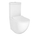 Унитаз-компакт Azario Renda 340х620х810 напольный, безободковый,  в комплекте с арматурой, сиденье микролифт, белый (AZ-8693) AZ-8693