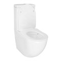 Унитаз-компакт Azario Renda 340х620х810 напольный, безободковый,  в комплекте с арматурой, сиденье микролифт, белый (AZ-8693) AZ-8693