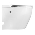 Унитаз импульсный Azario 360х570х450 напольный, полукруглый, быстросъемное сиденье микролифт (AZ-102) AZ102