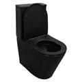 Унитаз-компакт Azario Black Queen 370х605х800 безободковый, с быстросъемным сиденьем микролифт, черный матовый (AZ-8380) AZ-8380