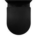 Унитаз-компакт Azario Black Queen 370х605х800 безободковый, с быстросъемным сиденьем микролифт, черный матовый (AZ-8380) AZ-8380