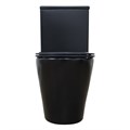 Унитаз-компакт Azario Black Queen 370х605х800 безободковый, с быстросъемным сиденьем микролифт, черный матовый (AZ-8380) AZ-8380