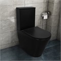 Унитаз-компакт Azario Black Queen 370х605х800 безободковый, с быстросъемным сиденьем микролифт, черный матовый (AZ-8380) AZ-8380