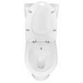 Унитаз-моноблок с функцией биде AZARIO Sente 375х665х785 напольный, безободковый, горизонтальный слив, сиденье дюропласт микролифт (AZ-8614B) AZ-8614B