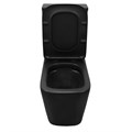 Унитаз-компакт Azario Black King 370х640х810 безободковый, с быстросъемным сиденьем микролифт, черный матовый (AZ-8303D) AZ-8303-D