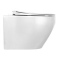Унитаз подвесной Azario Keras 370х520х360 безободковый, с быстросъемным сиденьем микролифт, белый глянцевый (AZ-99046W) AZ-99046W