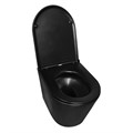 Унитаз подвесной Azario Teramo 355х515х365 смыв "Скрытое торнадо", безободковый, с быстросъемным сиденьем микролифт, черный матовый (AZ-0053-UQ3-MB) AZ-0053-UQ3-MB