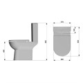 Унитаз-компакт Azario Kano 370х630х800 напольный, безободковый, в комплекте с быстросъемным сиденьем микролифт (93590) 93590