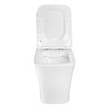 Унитаз-моноблок AZARIO STOUN 405х750х780 напольный, безободковый, в комплекте с сиденьем дюропласт микролифт, белый (AZ-1109) AZ-1109