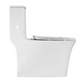 Унитаз-моноблок AZARIO STOUN 405х750х780 напольный, безободковый, в комплекте с сиденьем дюропласт микролифт, белый (AZ-1109) AZ-1109