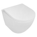 Унитаз подвесной Azario Blanco 360х490х360 безободковый, система слива "Торнадо", быстросъемное сиденье микролифт (AZ-9003WT) AZ-9003WT