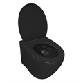 Унитаз подвесной Azario Keras matt black 520х370х360 безободковый, с быстросъемным сиденьем микролифт, черный матовый (AZ-99046B) AZ-99046B