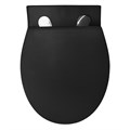 Унитаз подвесной Azario Keras matt black 520х370х360 безободковый, с быстросъемным сиденьем микролифт, черный матовый (AZ-99046B) AZ-99046B