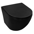 Унитаз подвесной Azario Grado 370х490х360 безободковый, слив "Скрытое Торнадо", с быстросъемным сидением микролифт, черный матовый (AZ-0046-UQ3-MB) AZ-0046-UQ3-MB