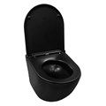 Унитаз подвесной Azario Grado 370х490х360 безободковый, слив "Скрытое Торнадо", с быстросъемным сидением микролифт, черный матовый (AZ-0046-UQ3-MB) AZ-0046-UQ3-MB