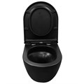 Унитаз подвесной Azario Grado 370х490х360 безободковый, слив "Скрытое Торнадо", с быстросъемным сидением микролифт, черный матовый (AZ-0046-UQ3-MB) AZ-0046-UQ3-MB