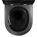 Унитаз подвесной Azario Grado 370х490х360 безободковый, слив "Скрытое Торнадо", с быстросъемным сидением микролифт, черный матовый (AZ-0046-UQ3-MB) AZ-0046-UQ3-MB