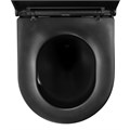 Унитаз подвесной Azario Grado 370х490х360 безободковый, слив "Скрытое Торнадо", с быстросъемным сидением микролифт, черный матовый (AZ-0046-UQ3-MB) AZ-0046-UQ3-MB