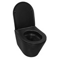 Унитаз подвесной Azario VELA 360х480х360 безободковый, система смыва "Торнадо", с быстросъемным сиденьем "Микролифт", черный матовый (AZ-2480MB) AZ-2480MB