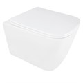 Унитаз подвесной Azario AIRA 340х485х365 безободковый, система смыва "Скрытое Торнадо", с быстросъемным сиденьем "Микролифт" (AZ-5171T-WHT) AZ-5171T-WHT