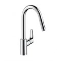 Hansgrohe 31815000 Focus Смеситель для кухни 240, однорычажный, с выдвижным душем, 1/2 31815000