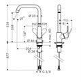 Hansgrohe 31820000 Focus Смеситель для кухни, однорычажный, 1/2, хром 31820000