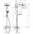 Душевая колонна Hansgrohe Crometta E 240 1jet Showerpipe с однорычажным смесителем (27284000) 27284000
