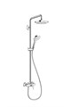 Душевая система Hansgrohe Croma Select E, с однорычажным смесителем, хром (27258400) 27258400