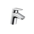 Смеситель для раковины Hansgrohe Logis 70, со сливным гарнитуром, однорычажный, хром (71070000) 71070000