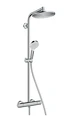 27268000 Crometta S 240 1jet Showerpipe, EcoSmart, 9 л/мин, душевая система для душа с термостатом 27268000