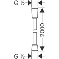 Душевой шланг Hansgrohe Comfortflex 2.0 m, 1/2, хром (28169000) 28169000