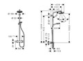 Душевая система Hansgrohe Crometta, с термостатом, хром/белый (27264400) 27264400