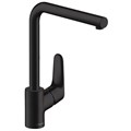 Hansgrohe 31817670 Focus Смеситель для кухни, однорычажный, с поворотным изливом, черный матовый 31817670