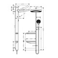 Душевая колонна Hansgrohe Rainfinity Showerpipe 360 1jet, скрытый монтаж, хром (26842000) 26842000